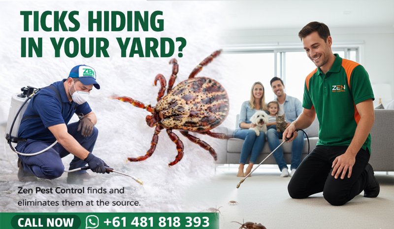 Professional Flea and Tick Control treatment being applied in a residential home